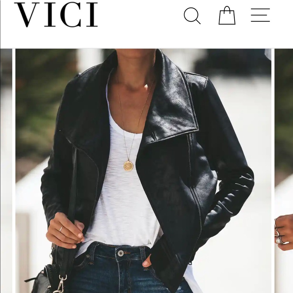 Vici Black Leather Jacket